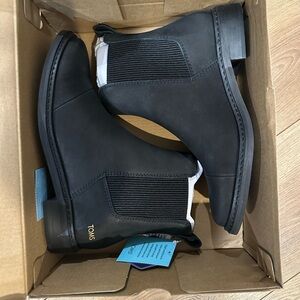 Toms Black Ankle Booties Sleek Design